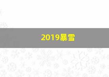 2019暴雪