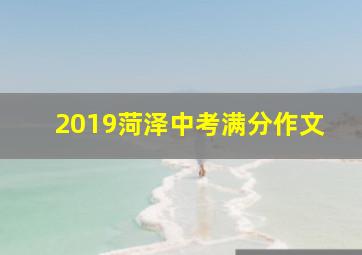 2019菏泽中考满分作文