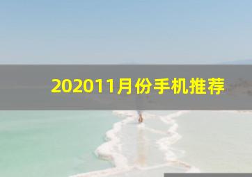 202011月份手机推荐