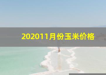 202011月份玉米价格