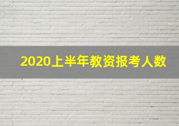 2020上半年教资报考人数