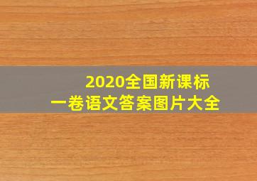 2020全国新课标一卷语文答案图片大全