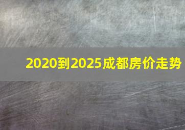 2020到2025成都房价走势