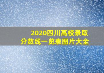 2020四川高校录取分数线一览表图片大全