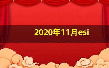 2020年11月esi