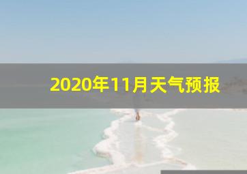 2020年11月天气预报