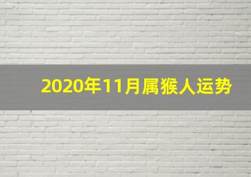 2020年11月属猴人运势