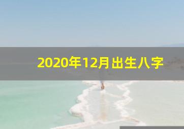 2020年12月出生八字