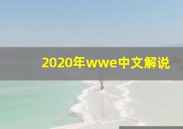 2020年wwe中文解说