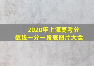 2020年上海高考分数线一分一段表图片大全