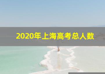 2020年上海高考总人数