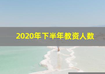 2020年下半年教资人数