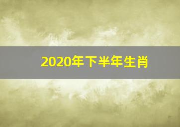 2020年下半年生肖