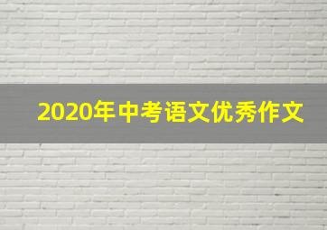 2020年中考语文优秀作文