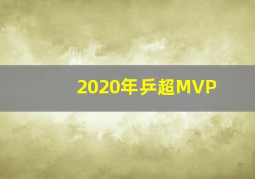 2020年乒超MVP