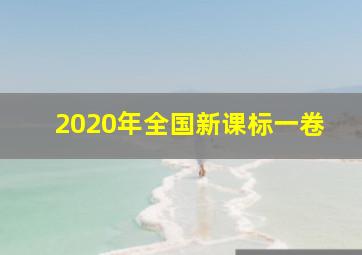 2020年全国新课标一卷