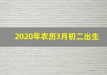 2020年农历3月初二出生