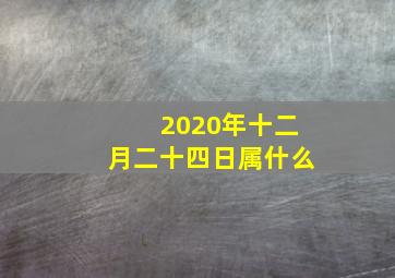 2020年十二月二十四日属什么