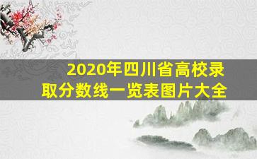 2020年四川省高校录取分数线一览表图片大全