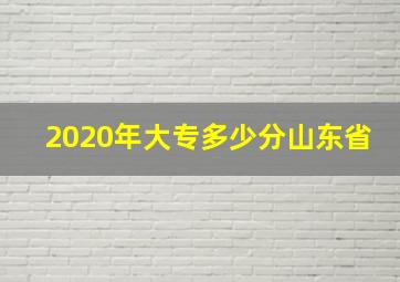 2020年大专多少分山东省