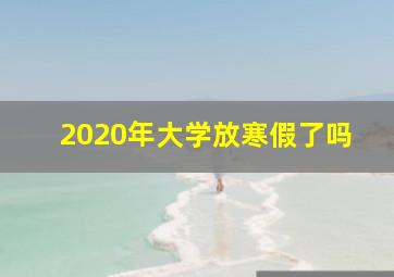 2020年大学放寒假了吗