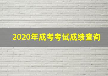 2020年成考考试成绩查询