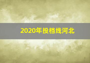 2020年投档线河北