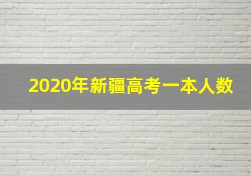 2020年新疆高考一本人数