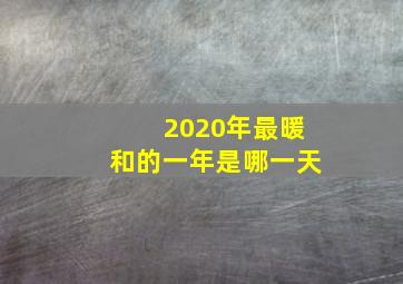 2020年最暖和的一年是哪一天