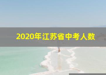 2020年江苏省中考人数