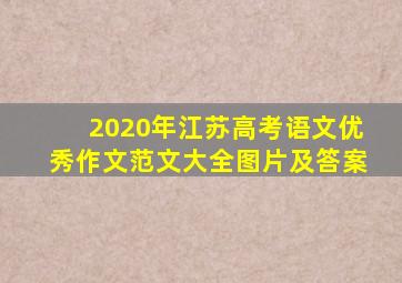 2020年江苏高考语文优秀作文范文大全图片及答案