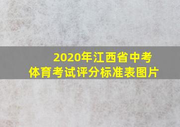 2020年江西省中考体育考试评分标准表图片