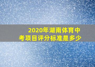 2020年湖南体育中考项目评分标准是多少