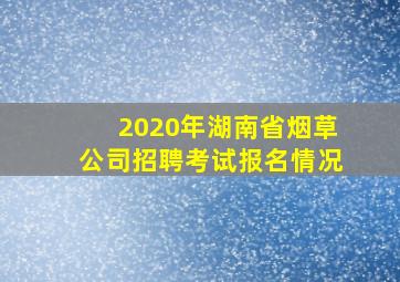 2020年湖南省烟草公司招聘考试报名情况