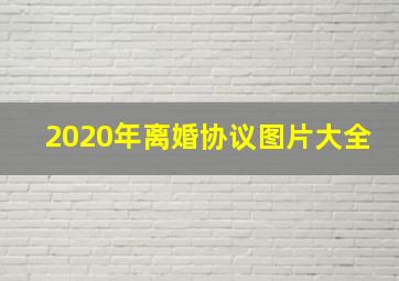 2020年离婚协议图片大全