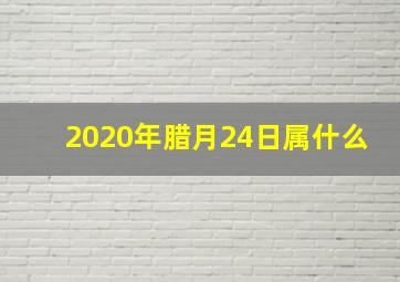 2020年腊月24日属什么