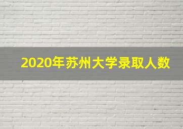 2020年苏州大学录取人数