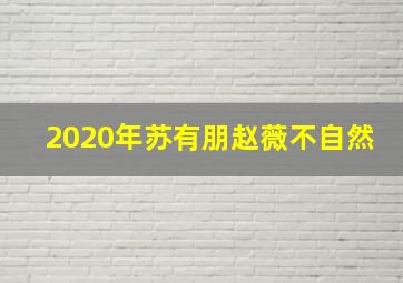 2020年苏有朋赵薇不自然