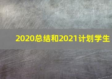 2020总结和2021计划学生