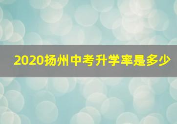 2020扬州中考升学率是多少