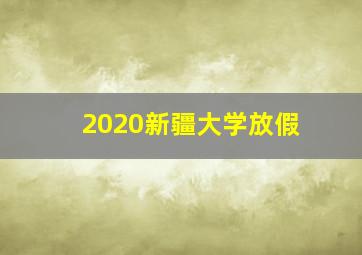 2020新疆大学放假