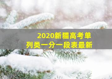 2020新疆高考单列类一分一段表最新