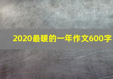 2020最暖的一年作文600字