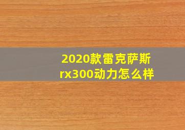 2020款雷克萨斯rx300动力怎么样