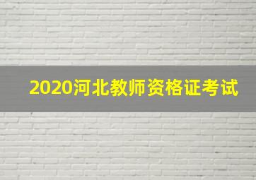 2020河北教师资格证考试