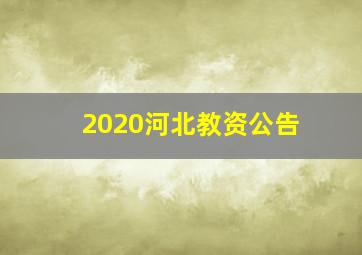 2020河北教资公告