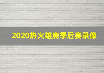 2020热火雄鹿季后赛录像