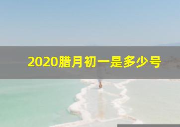 2020腊月初一是多少号