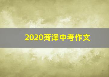 2020菏泽中考作文