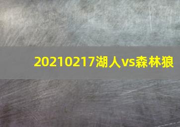 20210217湖人vs森林狼